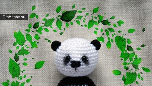 Игрушка панда вязаная крючком схема и описание